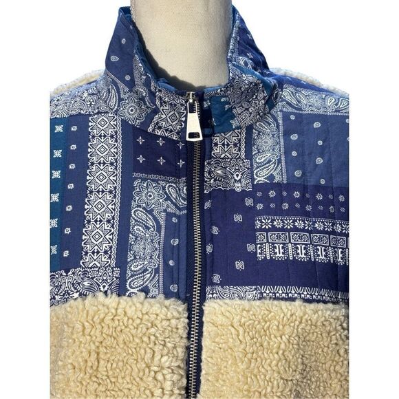 Driftwood "Bixby" Sherpa Bandana Jacket, NWT, Medium, Boho - Picture 3 of 12